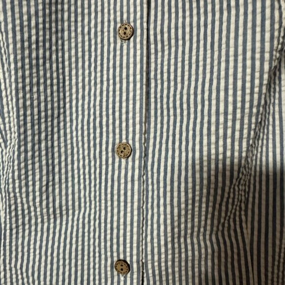 NWT Anne Klein Seersucker Sleeveless Shirt Dress - Picture 4 of 16